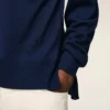 Bleu Thin Wool Crewneck Ami De Coeur Sweater Bleu Thin Wool Crewneck Ami De Coeur Sweater