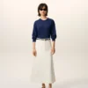 Bleu Thin Wool Crewneck Ami De Coeur Sweater Bleu Thin Wool Crewneck Ami De Coeur Sweater