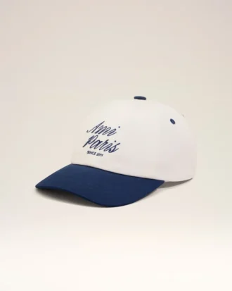 Blue and White Bicolor Cotton Ami Paris Cap