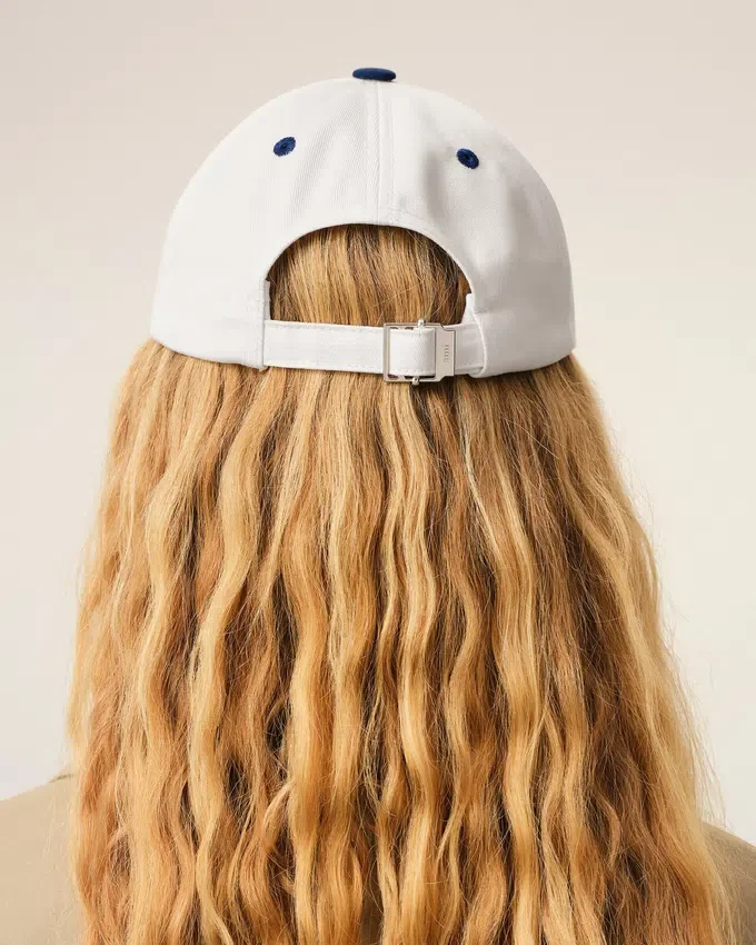 Blue and White Bicolor Cotton Ami Paris Cap Blue and White Bicolor Cotton Ami Paris Cap
