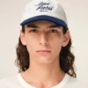 Blue and White Bicolor Cotton Ami Paris Cap Blue and White Bicolor Cotton Ami Paris Cap