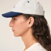 Blue and White Bicolor Cotton Ami Paris Cap Blue and White Bicolor Cotton Ami Paris Cap