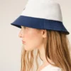 Blue and White Cotton Ami Paris Hat