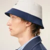 Blue and White Cotton Ami Paris Hat