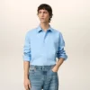 Blue Cotton Ami De Coeur Classic Shirt
