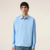 Blue Cotton Ami De Coeur Classic Shirt