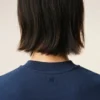 Blue Cotton Ami De Coeur Cropped Sweatshirt Blue Cotton Ami De Coeur Cropped Sweatshirt