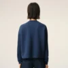 Blue Cotton Ami De Coeur Cropped Sweatshirt Blue Cotton Ami De Coeur Cropped Sweatshirt