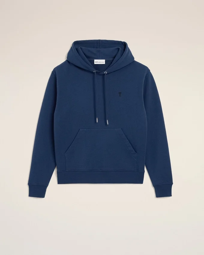 Blue Cotton Ami De Coeur Hoodie Blue Cotton Ami De Coeur Hoodie