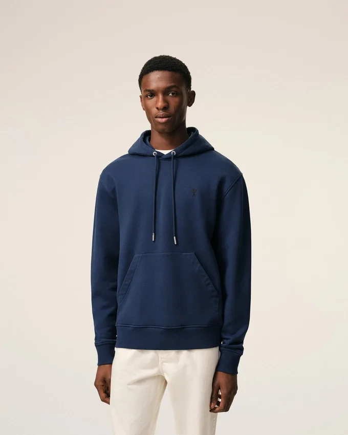 Blue Cotton Ami De Coeur Hoodie Blue Cotton Ami De Coeur Hoodie