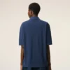 Blue Cotton Ami De Coeur Knitted Patch Polo Blue Cotton Ami De Coeur Knitted Patch Polo