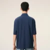 Blue Cotton Ami De Coeur Knitted Patch Polo Blue Cotton Ami De Coeur Knitted Patch Polo