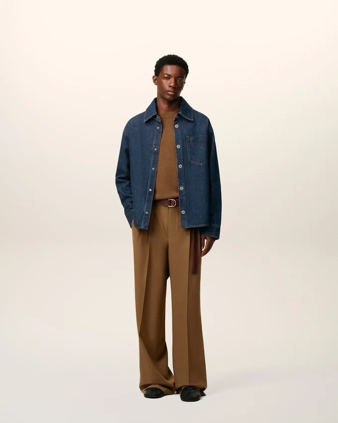 Blue Cotton Ami De Coeur Overshirt Blue Cotton Ami De Coeur Overshirt