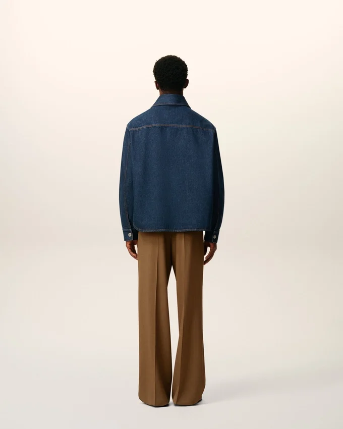Blue Cotton Ami De Coeur Overshirt Blue Cotton Ami De Coeur Overshirt