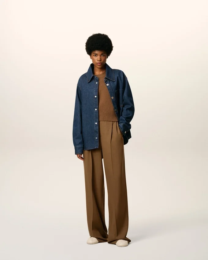 Blue Cotton Ami De Coeur Overshirt Blue Cotton Ami De Coeur Overshirt