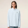 Blue Cotton Ami De Coeur Oxford Shirt