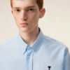 Blue Cotton Ami De Coeur Oxford Shirt