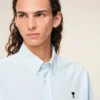 Blue Cotton Ami De Coeur Oxford Shirt