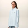 Blue Cotton Ami De Coeur Oxford Shirt