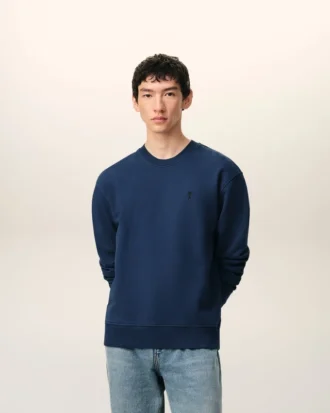 Blue Cotton Ami De Coeur Sweatshirt