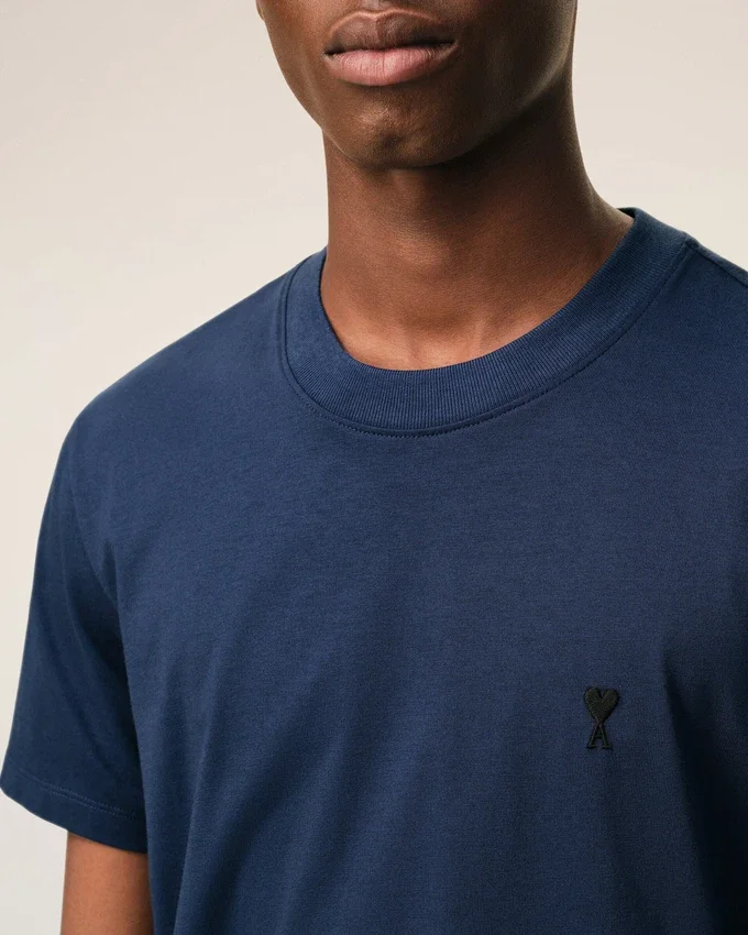 Blue Cotton Ami De Coeur T-Shirt Blue Cotton Ami De Coeur T-Shirt