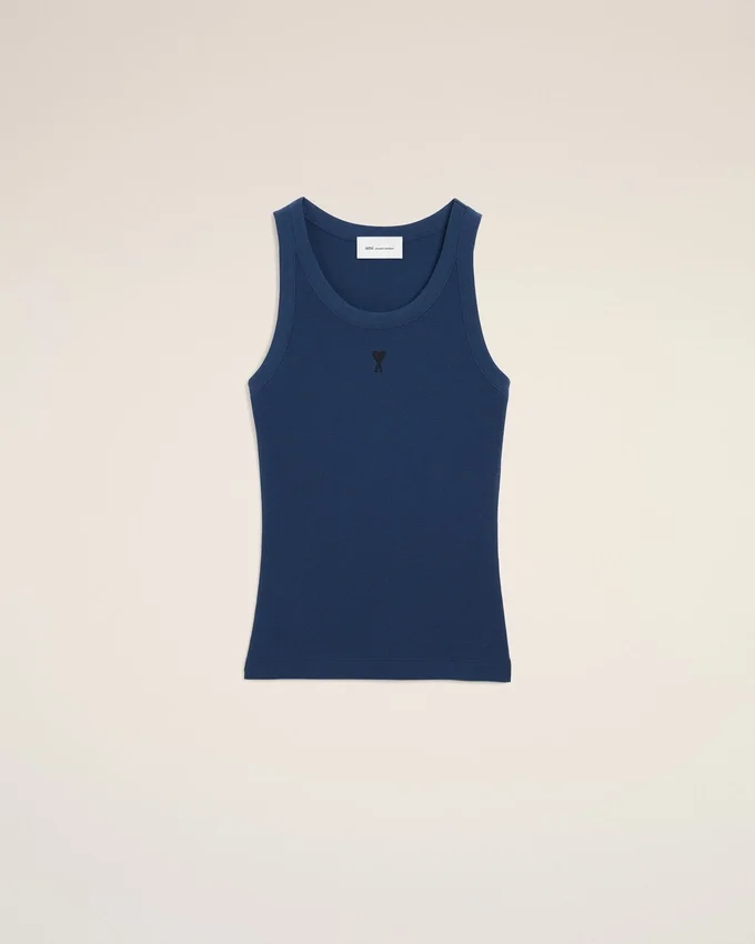 Blue Cotton Ami De Coeur Tanktop Blue Cotton Ami De Coeur Tanktop