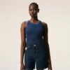 Blue Cotton Ami De Coeur Tanktop Blue Cotton Ami De Coeur Tanktop