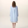 Blue Cotton Ami De Coeur Wide Shirt Dress Blue Cotton Ami De Coeur Wide Shirt Dress