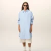 Blue Cotton Ami De Coeur Wide Shirt Dress Blue Cotton Ami De Coeur Wide Shirt Dress