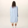 Blue Cotton Ami De Coeur Wide Shirt Dress Blue Cotton Ami De Coeur Wide Shirt Dress