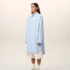 Blue Cotton Ami De Coeur Wide Shirt Dress Blue Cotton Ami De Coeur Wide Shirt Dress