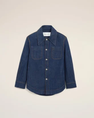 Blue Cotton Ami De Coeur Worker Overshirt
