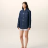 Blue Cotton Ami De Coeur Worker Overshirt Blue Cotton Ami De Coeur Worker Overshirt
