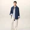 Blue Cotton Ami De Coeur Worker Overshirt Blue Cotton Ami De Coeur Worker Overshirt
