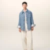 Blue Cotton Ami De Coeur Worker Overshirt
