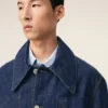 Blue Cotton Ami De Coeur Worker Overshirt Blue Cotton Ami De Coeur Worker Overshirt