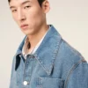 Blue Cotton Ami De Coeur Worker Overshirt
