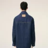 Blue Cotton Ami De Coeur Worker Overshirt Blue Cotton Ami De Coeur Worker Overshirt