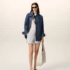 Blue Cotton Ami De Coeur Worker Overshirt Blue Cotton Ami De Coeur Worker Overshirt