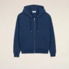 Blue Cotton Ami De Coeur Zipped Hoodie Blue Cotton Ami De Coeur Zipped Hoodie