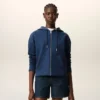 Blue Cotton Ami De Coeur Zipped Hoodie Blue Cotton Ami De Coeur Zipped Hoodie