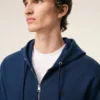 Blue Cotton Ami De Coeur Zipped Hoodie Blue Cotton Ami De Coeur Zipped Hoodie