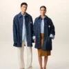 Blue Cotton Ami Paris Heritage Label Worker Jacket Blue Cotton Ami Paris Heritage Label Worker Jacket