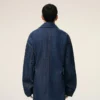 Blue Cotton Ami Paris Heritage Label Worker Jacket Blue Cotton Ami Paris Heritage Label Worker Jacket