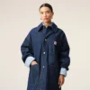 Blue Cotton Ami Paris Heritage Label Worker Jacket Blue Cotton Ami Paris Heritage Label Worker Jacket
