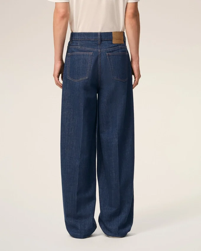 Blue Cotton Balloon Fit Jeans Blue Cotton Balloon Fit Jeans