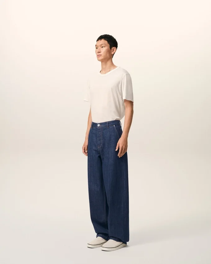 Blue Cotton Balloon Fit Jeans Blue Cotton Balloon Fit Jeans