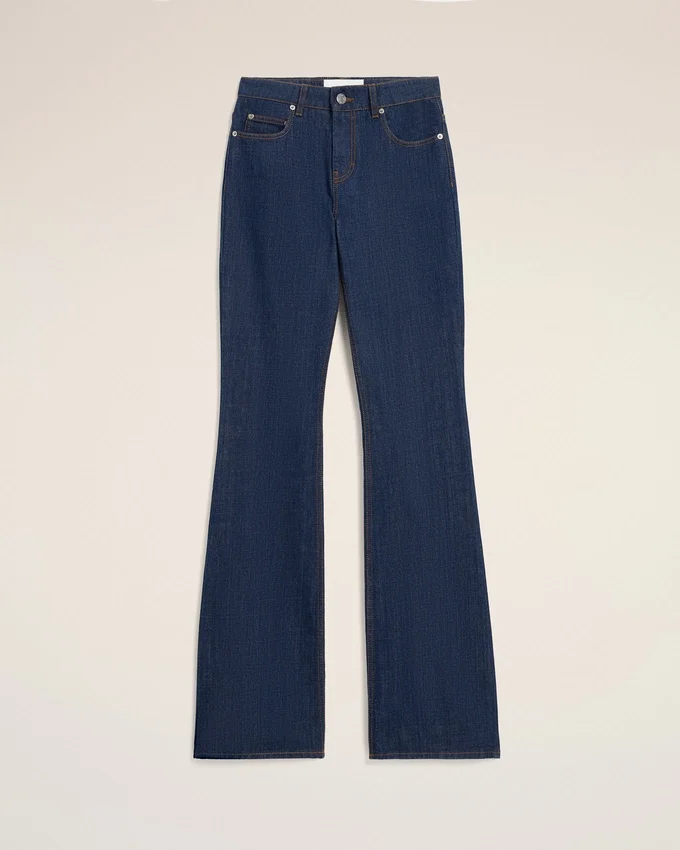Blue Cotton Bootcut Fit Jeans Blue Cotton Bootcut Fit Jeans