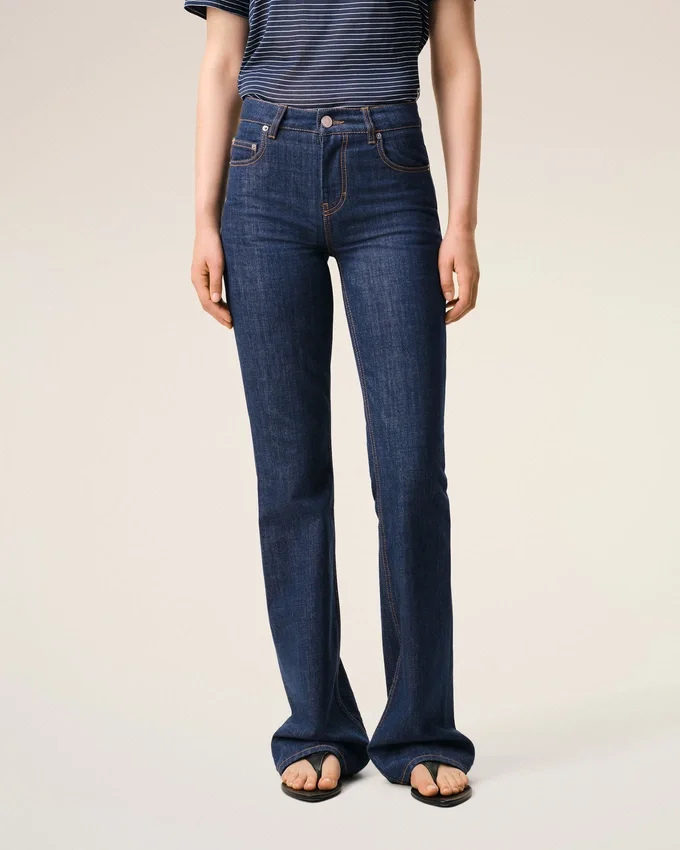 Blue Cotton Bootcut Fit Jeans Blue Cotton Bootcut Fit Jeans