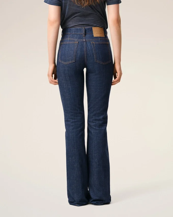 Blue Cotton Bootcut Fit Jeans Blue Cotton Bootcut Fit Jeans